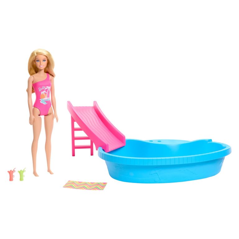 BARBIE Set Piscina Glam Con Muñeca