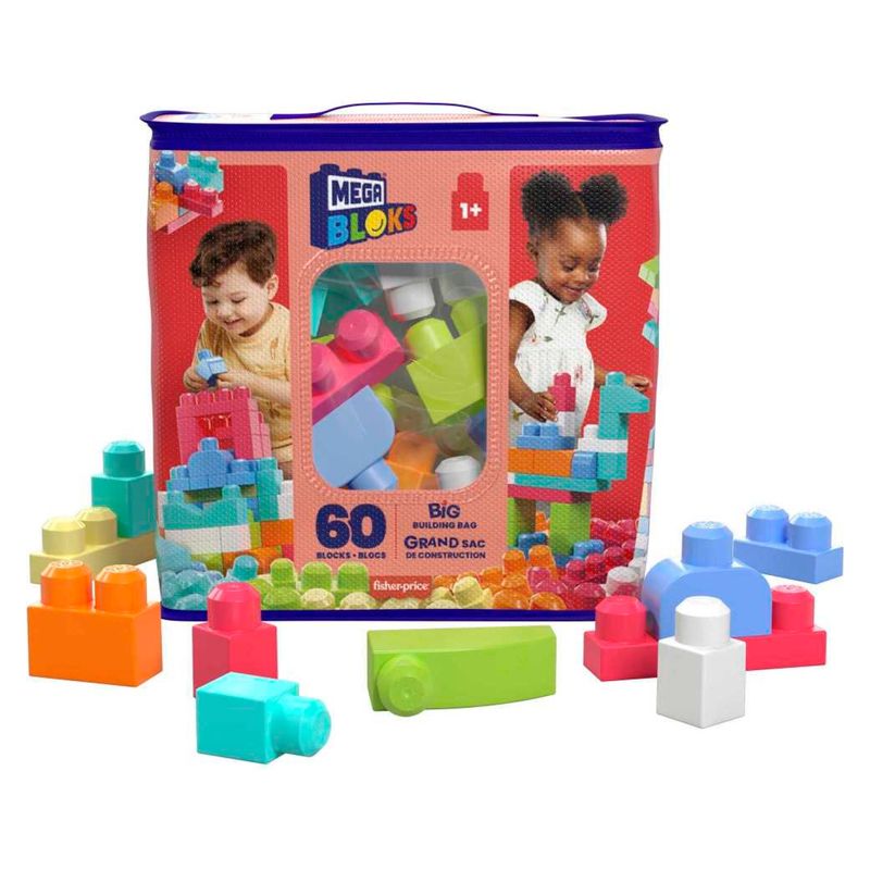 MEGA BLOKS - Bolsa De 60 Piezas Color Rojo Mega Bloks