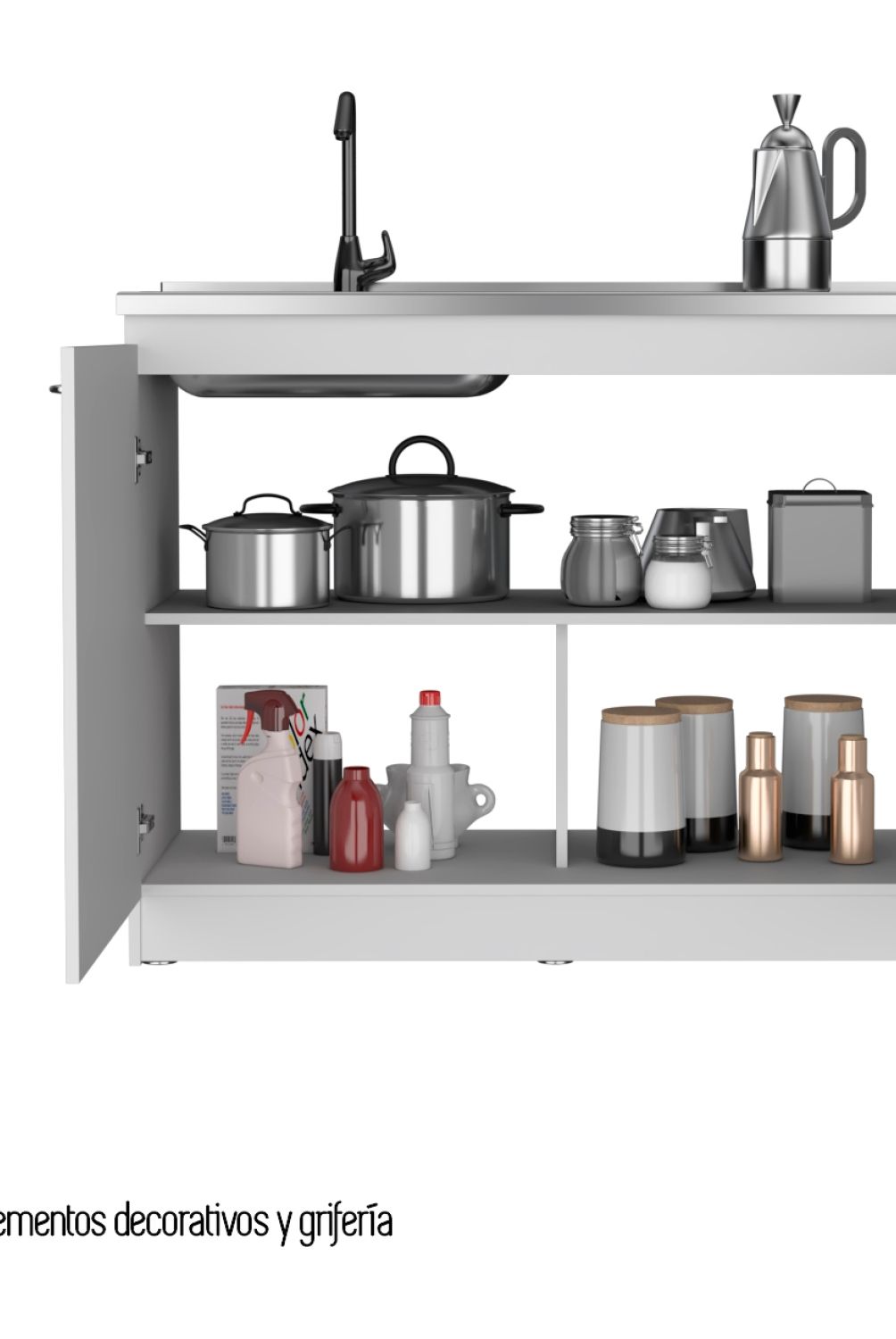 TUHOME - Mueble De Cocina Inferior Napoles 120Cm Tuhome