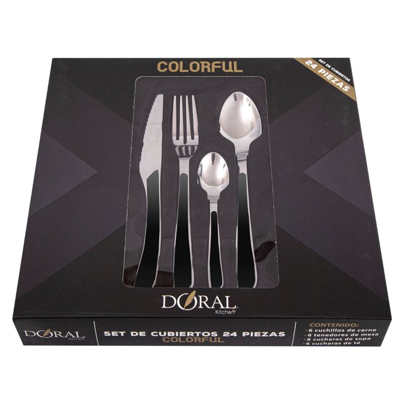 DORAL - Juego Cuchillería Colorful 24P-2Mm Doral