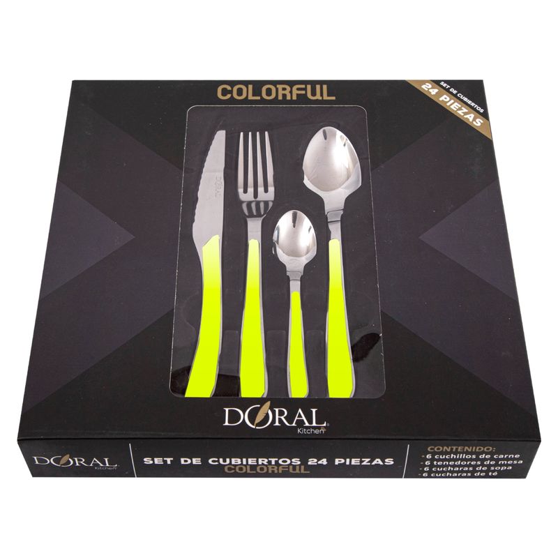 DORAL - Juego Cuchillería Colorful 24P-2Mm Doral