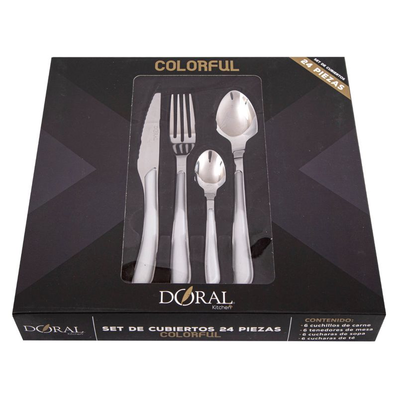 DORAL - Juego Cuchillería Colorful 24P-2Mm Doral