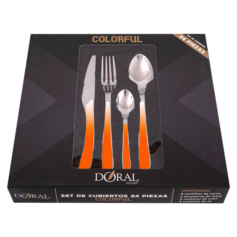 DORAL - Juego Cuchillería Colorful 24P-2Mm Doral