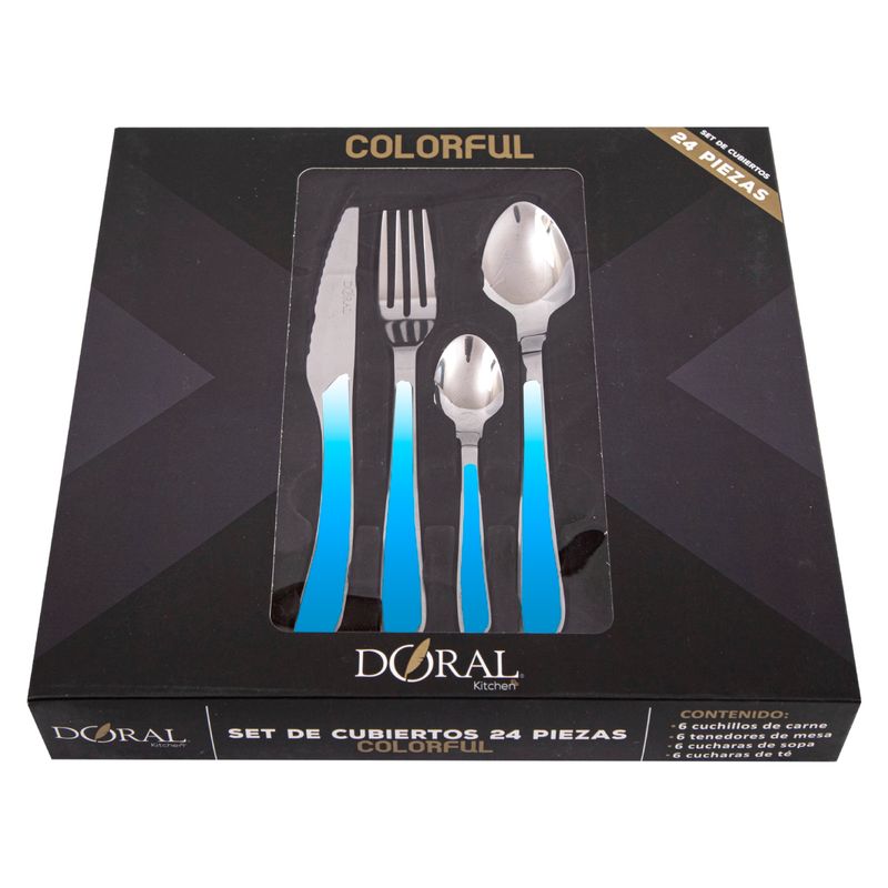 DORAL - Juego Cuchillería Colorful 24P-2Mm Doral