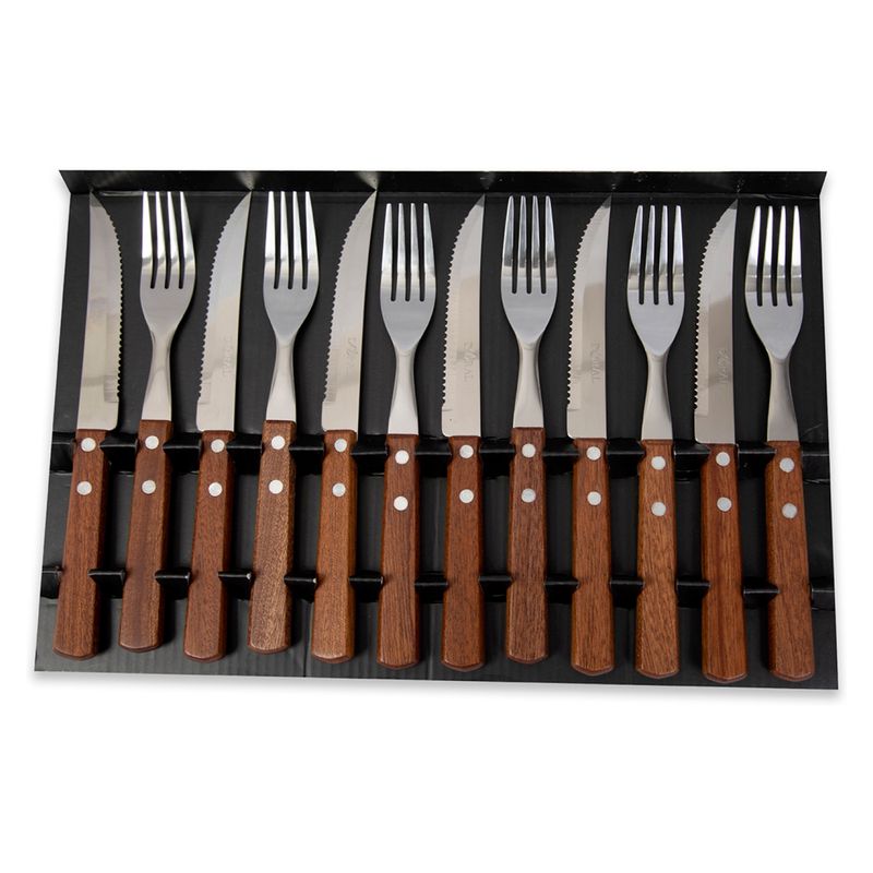 DORAL - Set Parrilero Brasas 12 Piezas (6Te-6Cu) Doral