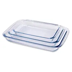 DORAL - Set 3 Fuentes Vidrio Rectangular (2.9-2.2-1.6) Sevilla