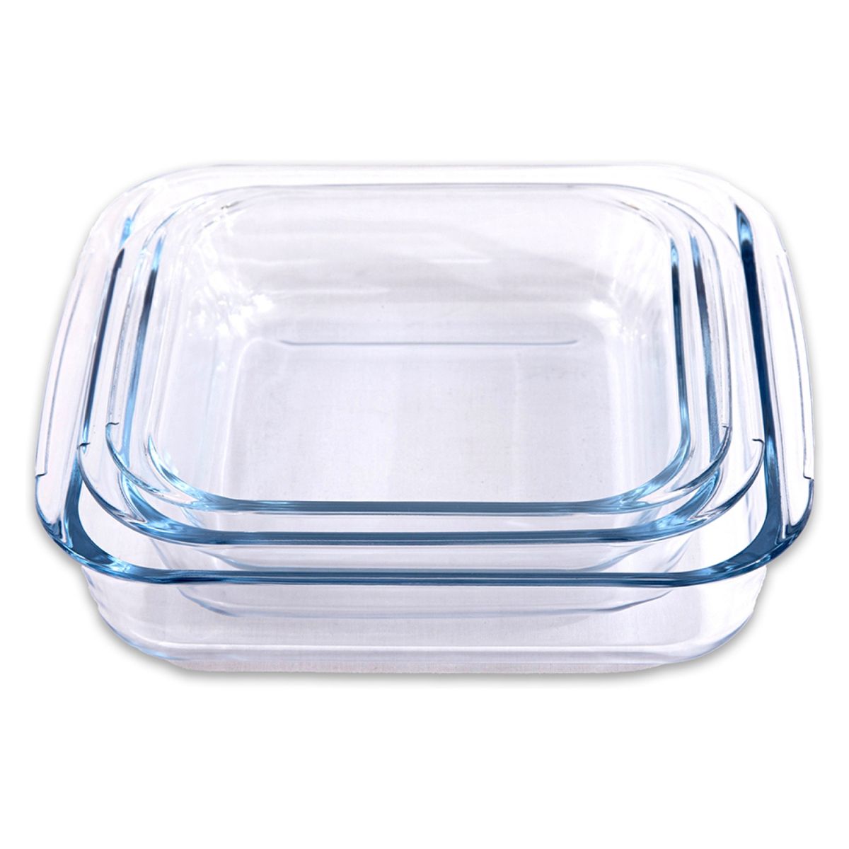 DORAL - Set 3 Fuentes Vidrio Cuadrada (1.8-1.1-0.9) Sevilla Doral