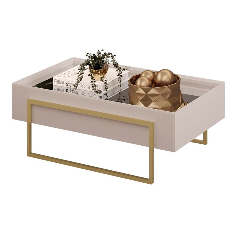 VEKKAHOME Mesa De Centro Pilar