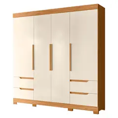 VEKKAHOME - Clóset Vivacce Light 4 Puertas + 4 Cajones