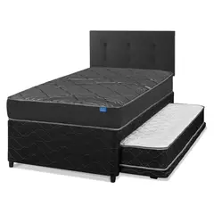 FLEX - Cama Nido Black 1.5 Plazas + Respaldo