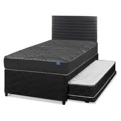 FLEX - Cama Nido Black 1.5 Plazas + Respaldo