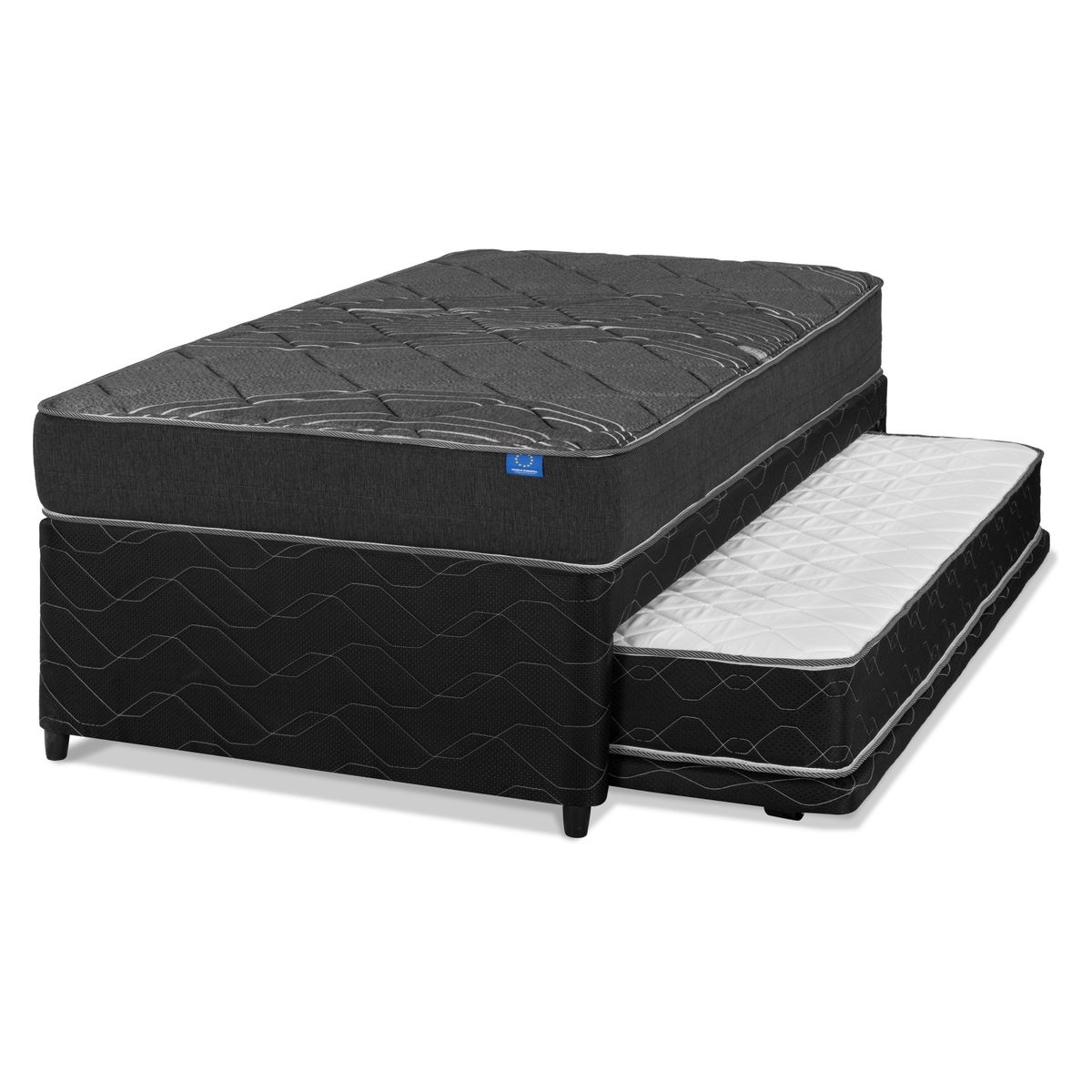 FLEX - Cama Nido Black 1.5 Plazas X 2.00Mt Flex
