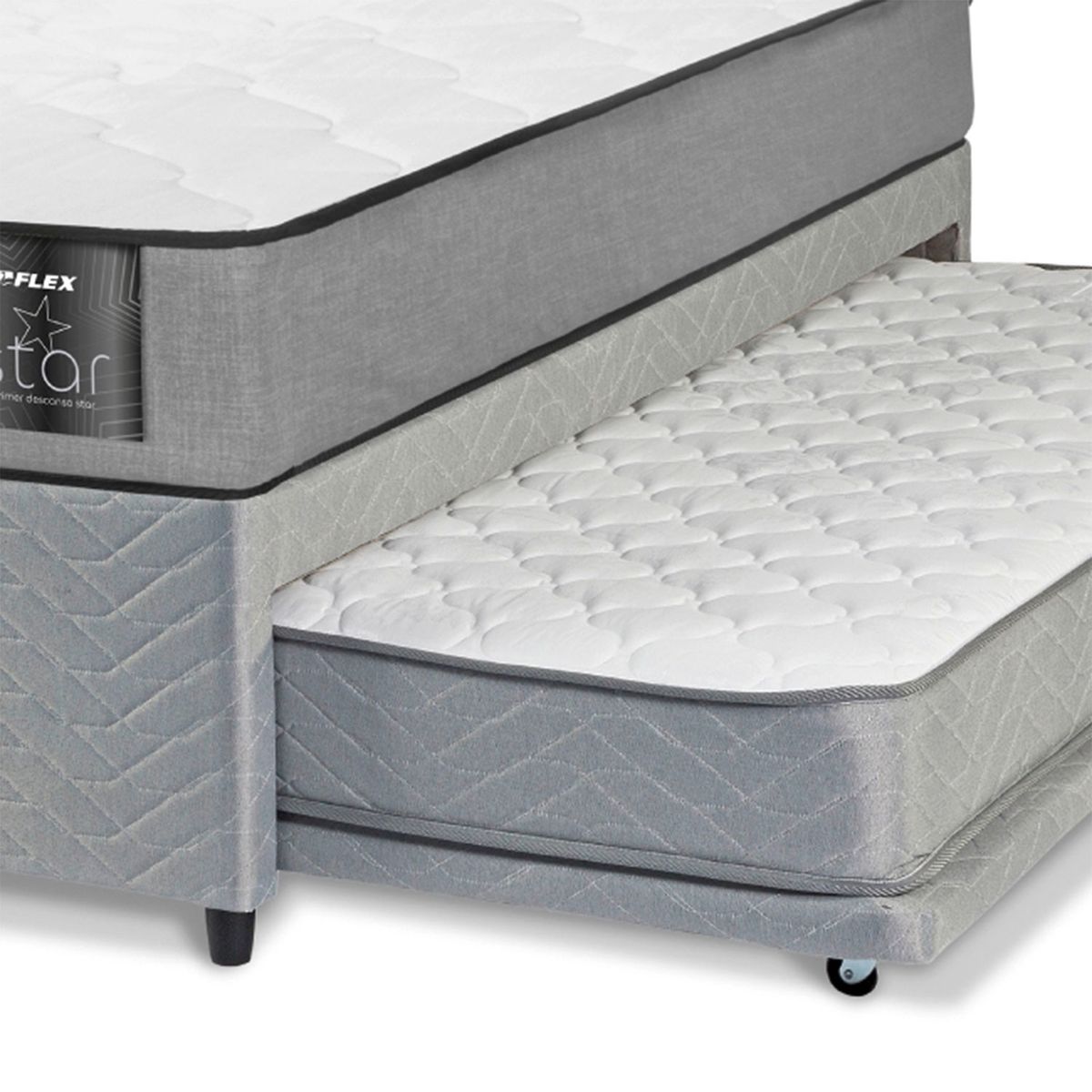 FLEX - Cama Nido Star 1.5 Plazas 105x200 Flex + Almohada Royal