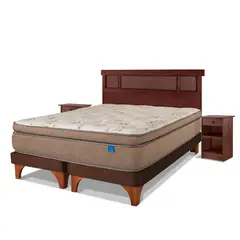 FLEX - Cama Europea Terra Cobre 2 Plazas (150X200) + Set Dublin
