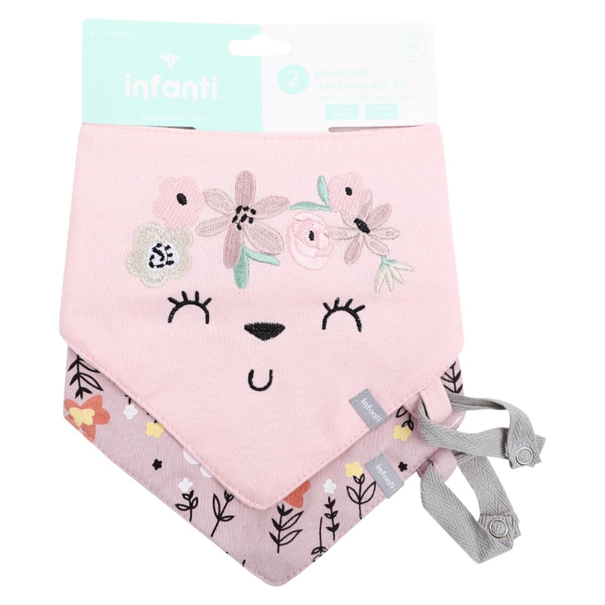 INFANTI - Bipack Baberos Impermeable Flowers Infanti