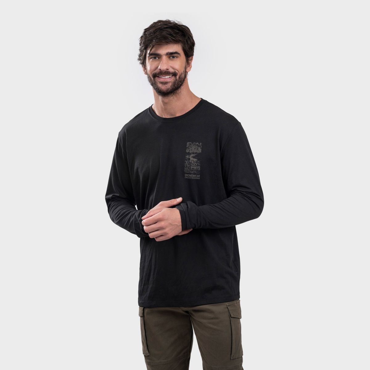 GNOMO - Polera Manga Larga Regular Fit Hombre Gnomo