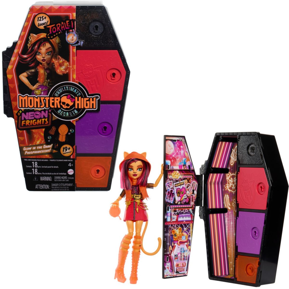 MONSTER HIGH - Secrets Sustos Neon Toralei Monster High