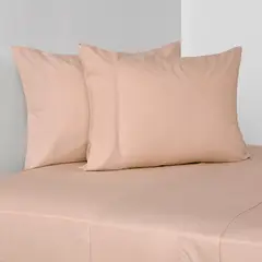 CANNON - Juego De Sábanas 180 Hilos Rosa Liso