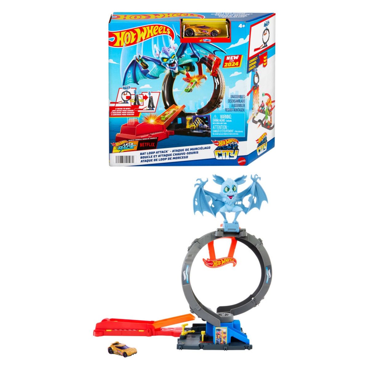 HOT WHEELS - Pista de Auto Ataque de Muerciélago