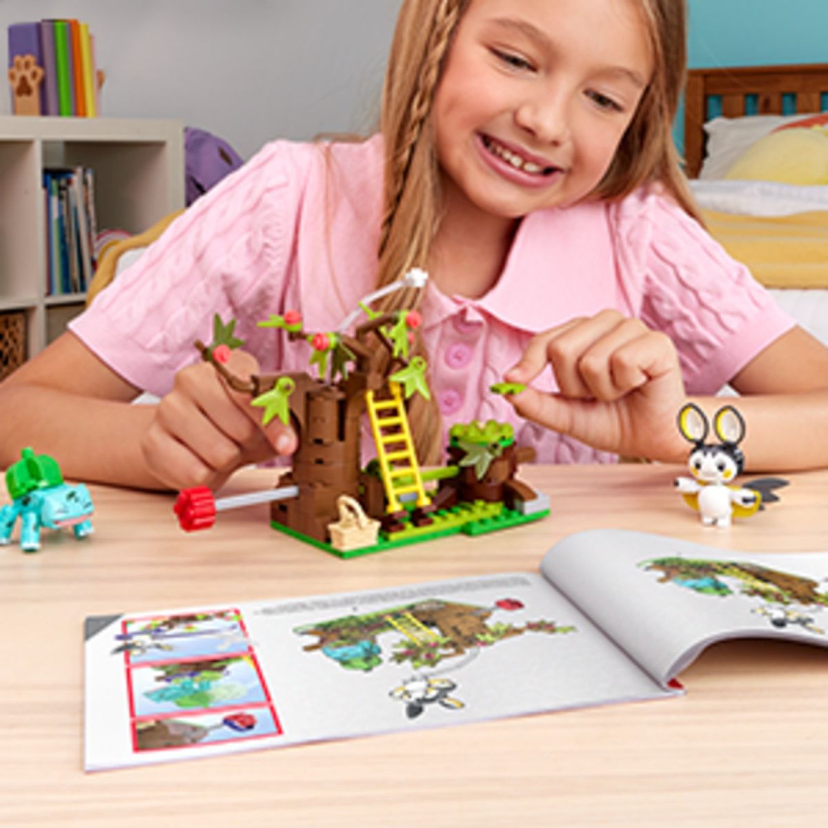 MEGA - Pokemon Bosque Emolga Y Bulbasaur Mega