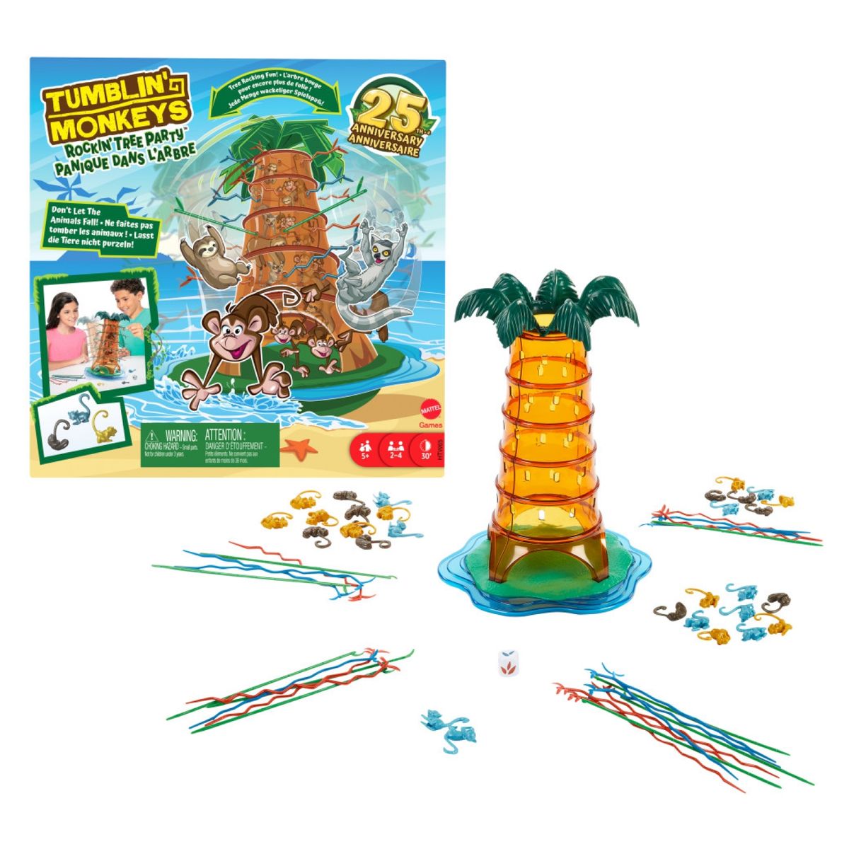MATTEL - Juego de Mesa Mattel Games Preschool Monos Locos 25