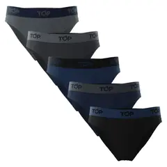 TOP - Pack De 5 Slip Algodón Hombre