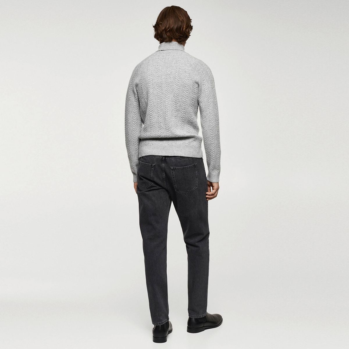 MANGO MAN - Sweater Trenzado Cuello Vuelto Hombre Mango Man