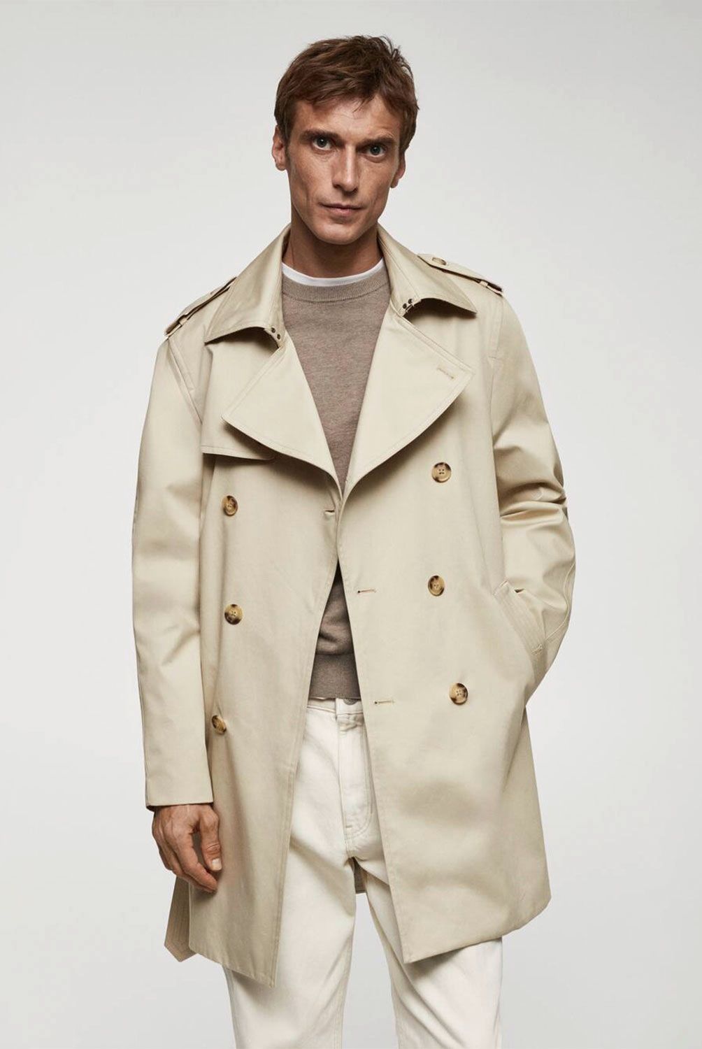 MANGO MAN - Trench Clásico Water Repellent Hombre Mango Man