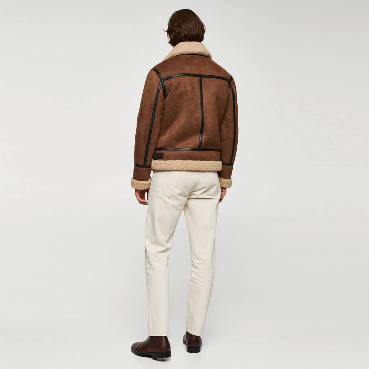 MANGO MAN - Chaqueta Doble Faz Efecto Ante Hombre Mango Man