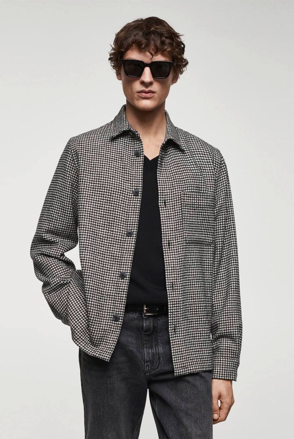 MANGO MAN - Chaqueta Pata de Gallo Hombre Mango Man
