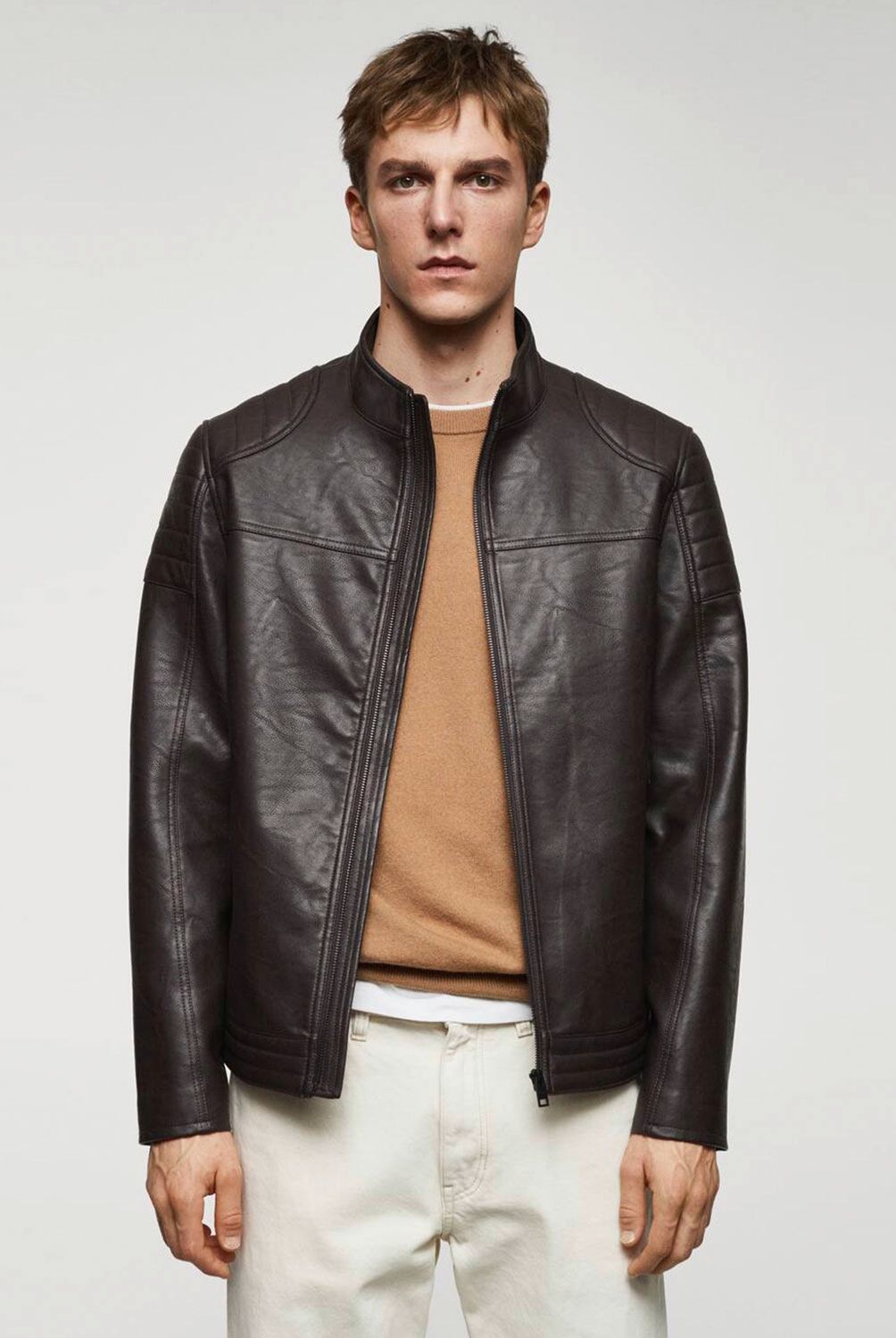 MANGO MAN - Chaqueta Efecto Piel Napa Hombre Mango Man