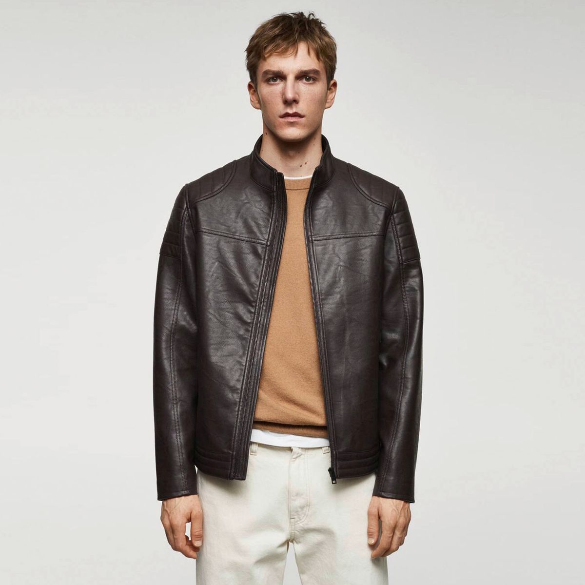 MANGO MAN - Chaqueta Efecto Piel Napa Hombre Mango Man