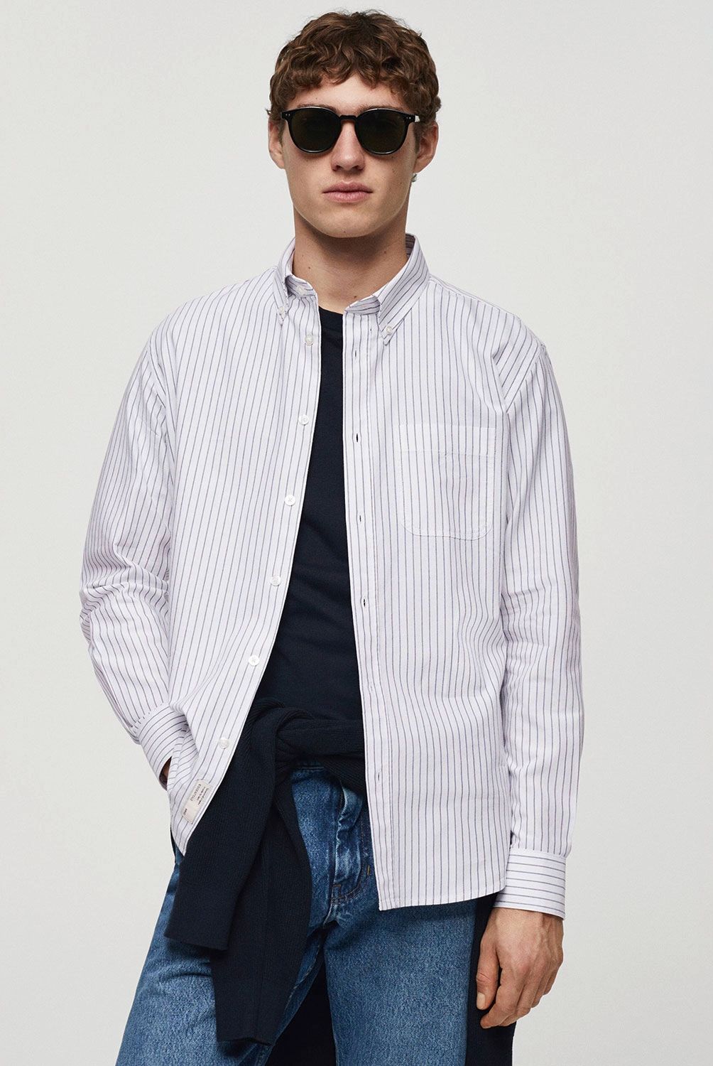 MANGO MAN - Camisa 100% Algodón Rayas Kodak Hombre Mango Man