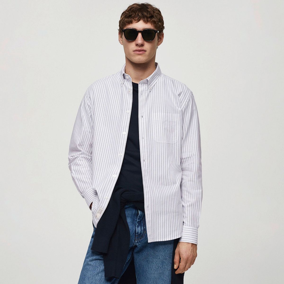 MANGO MAN - Camisa 100% Algodón Rayas Kodak Hombre Mango Man