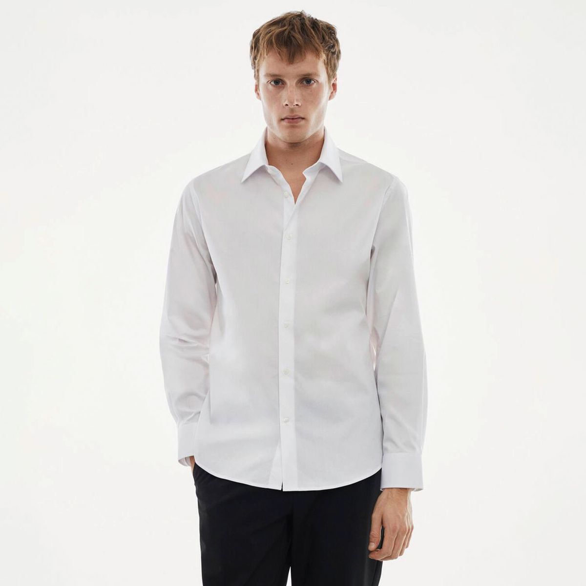 MANGO MAN - Camisa Slim Fit Algodón Stretch Hombre Mango Man