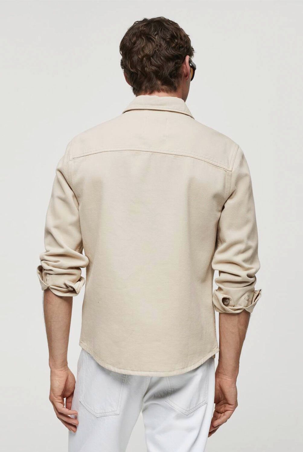 MANGO MAN - Sobrecamisa Regular Fit Mezcla Lino Hombre Mango Man