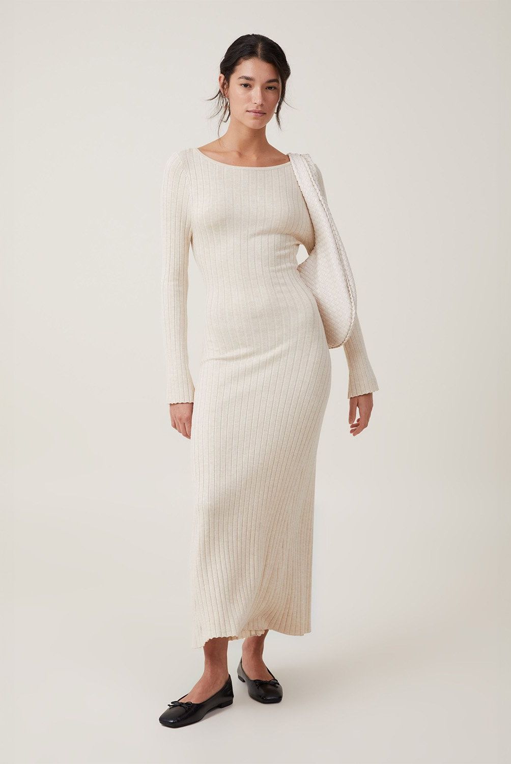 COTTON ON - Vestido Maxi Tejido Mujer Cotton On