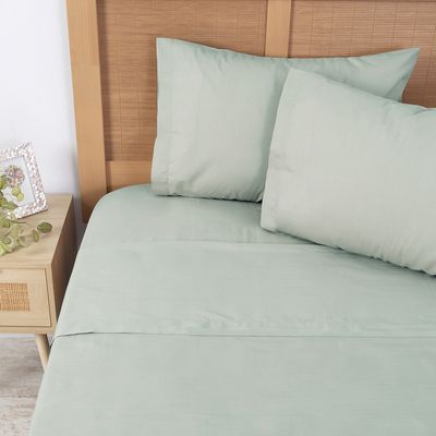 Imagen 2 del producto Juego De Sábana Polialgodon 144 Hilos Lisos