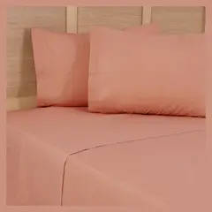 MASHINI - Juego De Sábana Polialgodon 144 Hilos Lisos