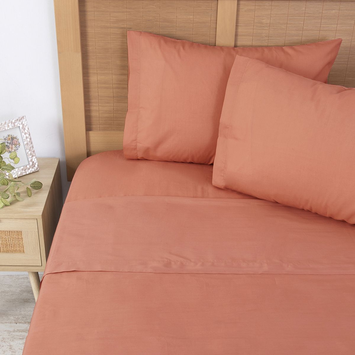 MASHINI - Juego De Sábana Polialgodon 144 Hilos Lisos Mashini