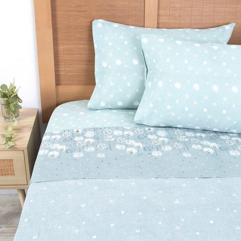 MASHINI - Sábana Estampada 144 Hilos 2 Plazas León Mashini