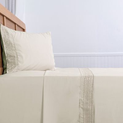 Imagen 2 del producto Sábana Mf Brod. 1.5 Plaza Beige