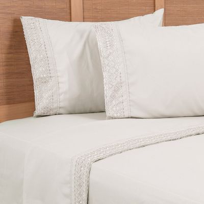 Imagen 2 del producto Juego De Sábanas Mf Broderie 2 Plazas Beige