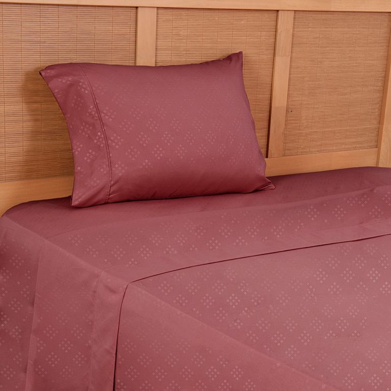 Sábana Mf Embossed 1.5 Plaza Rojo