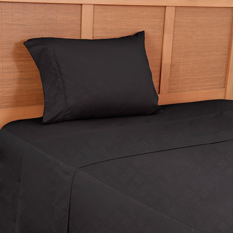 PLUMETTI - Sábana Mf Embossed 1.5 Plaza Negro Plumetti