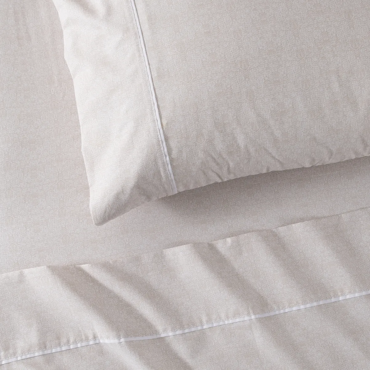 SOHOME - Sábana Estampada 180 Hilos 1.5 Plaza Refined Beige Sohome