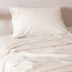 SOHOME - Sábana Lisa 180 Hilos 1.5 Plaza Beige
