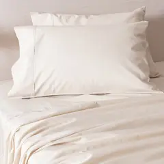 SOHOME - Sábana Lisa 180 Hilos 2 Plazas Beige