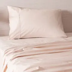 SOHOME - Sábana Lisa 180 Hilos 1.5 Plaza Rosado