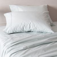 Sábana Lisa 180 Hilos 2 Plazas Celeste